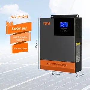 PowMr Solar Inverter 5.6KW 500V PV MPPT Input 80A Input Current 48V DC Inverter Generator Hybrid Solar Inverter