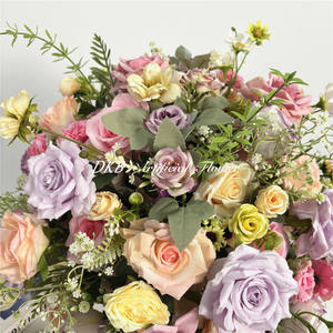 Boules de fleurs artificielles réalistes DKB, roses en soie, centre de table fait main pour mariage, décorations de table en vrac, 45 cm - Product Image 5