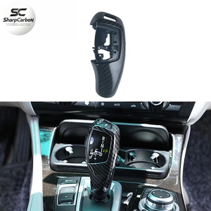 Cache-levier de vitesse en fibre de carbone véritable, style de remplacement pour BMW F30 F10 F20 F32 2012+ - Product Image 1