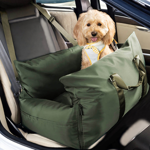 Su geçirmez köpek araba koltuğu yatak yumuşak lüks köpek yatakları seyahat evcil hayvan taşıyıcı çanta Pet araba koltuğu özel LOGO tasarımcı köpek ürünleri - Product Image 6