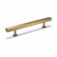 Poignées de tiroir carrées en acier bronze champagne, style minimaliste et moderne, pour meubles OEM de luxe, avec échantillon gratuit pour cuisine, ...