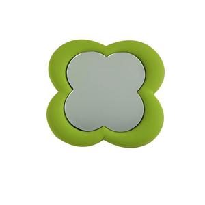 Compact Mirror Rose Red Silicone Four Leaf Clover Shape Desktop Makeup Mirror For Women And Girls - Product Image 4