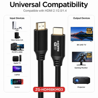 Câble HDMI PVC 8K 60Hz 4K 120Hz 48 Gbps haute vitesse