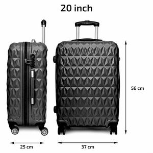 Besar murah diskon besar modis uniseks Abs koper plastik untuk bepergian tas sampel 3 pcs set bagasi - Product Image 6