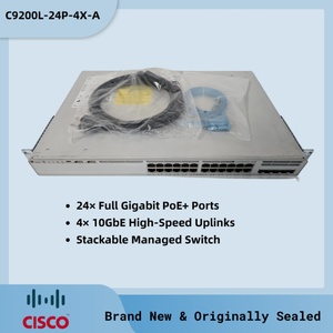 C9200L-24P-4X-A New Cisco <b>Catalyst</b> 9200L 24 Ports PoE+ Layer 3 4x10GbE Uplink Managed Gigabit Enterprise Switch C9200L-24P-4X-A - Product Image 2