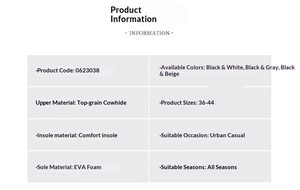 Chaussures de marche décontractées à plateforme pour hommes, baskets de skateboard respirantes avec semelle intermédiaire en EVA et semelle extérieure en caoutchouc souple antidérapante - Product Image 6