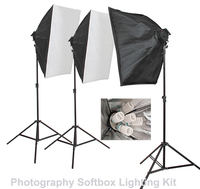Kit de studio photographique professionnel : Softbox vidéo économique avec kit d'éclairage continu