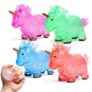 Unicorno Squishy palle antistress giocattolo per bambini e adulti Fidget sensoriale spremere perline d'acqua all'interno di giocattoli unicorno - Product Image 6
