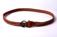 Ceinture tressée vintage épaisse en tissu personnalisé marron de 30 mm, style mode, vente chaude
