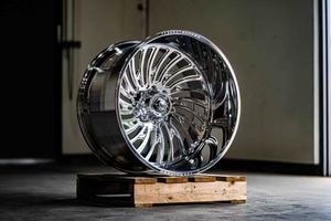 Rines FANXI de Aleación de Aluminio Forjado y Fresado en Negro Brillante de 6 Birlos, 22x12, Desplazamiento de -44 mm, 22x14, 24x12, 24x14, 24x16, 26x14 para Ford F250 - Product Image 4