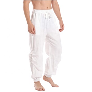JL0607A Trendy New Harem Pants <span class=keywords><strong>pantaloni</strong></span> da uomo in <span class=keywords><strong>lino</strong></span> taglie forti uomo 100% <span class=keywords><strong>lino</strong></span> marrone Casual allentato <span class=keywords><strong>pantaloni</strong></span> estivi allacciati - Product Image 4