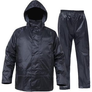 Chaqueta Impermeable de Alta Calidad, Reflectante, de <span class=keywords><strong>2</strong></span> Piezas, con Capucha, Traje de Lluvia de Poliéster y PVC - Product Image 1
