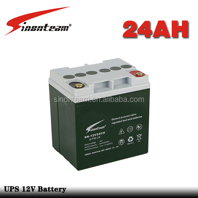 12V 24Ah Valve Regulated Sealed Lead Acid Battery UPS Backup Power High Capacity Factory Supply