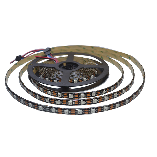 DC12V Smart ARGB RGB With IC Individually Addressable LED Light Dual Signal 60LEDs IP30 IP65 IP67 WS2815 LED Pixel Strip Lights