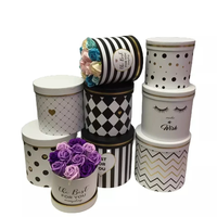 Papier d'emballage cadeau en carton de luxe de haute qualité recyclé boîte en carton ondulé Tube fleur en relief pour des cadeaux uniques respectueux de l'environnement