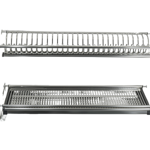 रसोई भंडारण और मसाला रैक के लिए डिश सुखाने रैक के साथ स्टेनलेस स्टील की दीवार - Product Image 2