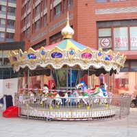 Jeu de carnaval de luxe Autres installations de parc d'attractions Fairground Merry Go Round Soft Play Carrousels musicaux Cheval à vendre