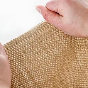 Natural Color Hessian Cloth Woven 100% Burlap Jute Fabric For Bags Food Grade Burlap Bag Eco Bag Burlap