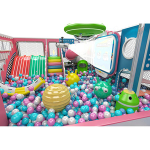 Équipement de terrain de jeu intérieur personnalisable pour enfants Saturation élevée Vitalité Diapositives amusantes Piscine à - Product Image 1