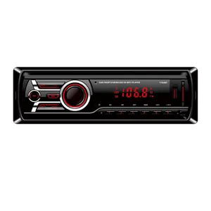 通用汽车收音机1 Din立体声Aux-in Fm接收器Sd LED显示屏车载Mp3播放器用于汽车