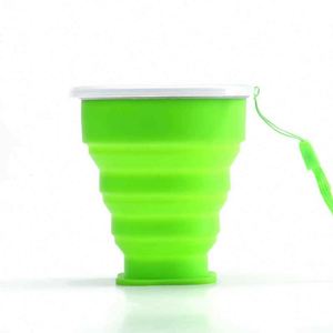 Portable Silicone <b>Collapsible</b> Travel <b>Cup</b> Multi Color Outdoor Camping Mug Unisex Modern Design Foldable Drinkware - Product Image 4