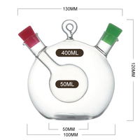 Offres Spéciales en ligne Bouteille 2 en 1 de vinaigre et d'huile en verre Bouteilles de sauce de soja Bouteille de vinaigre Huile de vinaigre Cruet
