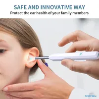 Kit de Nettoyage d'Oreilles Intelligent avec Caméra LED Portable Sans Fil, Otoscope WiFi, Outil Électrique Visuel pour l'Élimination du Cérumen