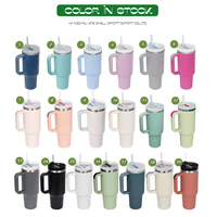 Grosir Custom 40 oz Adventure Stainless Steel Double Wall Vacuum Metal Cup Travel Coffee Mug 40oz Tumbler Dengan Pegangan