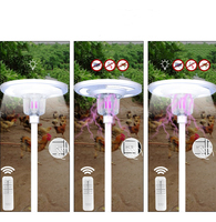 Lampes de rue solaires tueuses de moustiques en alliage d'aluminium Lampe d'extérieur à LED pour jardin UFO Lampe d'extérieur étanche