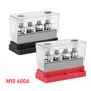 M10 600A Aluminum Screw <b>Terminal</b> Block For <b>Battery</b> Marine RV Truck Use - Product Image 1