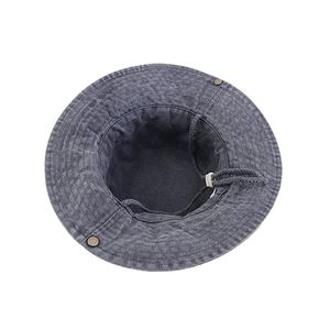 Venta al por mayor escalada senderismo cubo al aire libre logotipo personalizado sol ajustable sombrero pesca lavado algodón Boonie sombreros para Mujeres Hombres - Product Image 4
