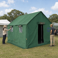 Tente murale en toile Premium 3m x 4m, robuste, imperméable, pour l'été, le camping familial, le glamping, le safari, tente de cabine individuelle pour 8 à 12 personnes