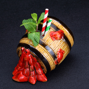 Tasse Tiki en céramique bon marché hawaïen, tasse de Cocktail, tasse Tiki en céramique, baril de vin, tasse TIKI pour Bar - Product Image 2