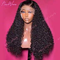 Perruques NewWave bouclées en cheveux humains vierges indiens, sans colle, avec base transparente HD, longues, haute densité, toutes couleurs