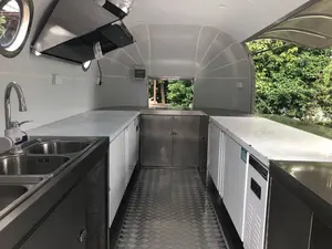 Modieuze Airstream Voedsel Trailer Roestvrij Staal Fast Food Truck Met Ce Voedsel Winkelwagen