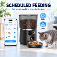 Distributeur de nourriture intelligent pour animaux de compagnie avec capteur infrarouge et contrôle personnalisé des portions pour les maisons multi-animaux et les régimes alimentaires spéciaux/caméra Wi-Fi