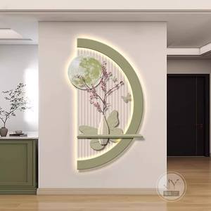 <span class=keywords><strong>Peinture</strong></span> décorative pour salon, <span class=keywords><strong>peinture</strong></span> murale de fond de canapé, <span class=keywords><strong>peinture</strong></span> murale de style crème, lune, <span class=keywords><strong>simulation</strong></span> de plante verte - Product Image 3