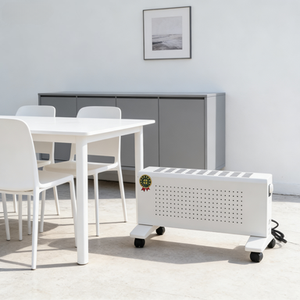 Radiateur électrique portable, chauffage d'appoint blanc avec roulettes pour la maison et le bureau - Product Image 1