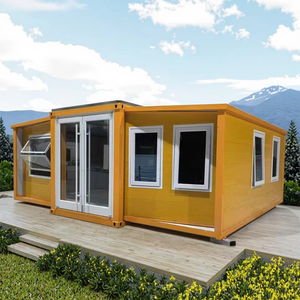 Casa Móvil de Acero Pequeña, Plegable, Prefabricada, de 3-4 Dormitorios, de 20/40 pies, de Lujo, Expandible, Moderna, Tipo Contenedor, para Vivienda u Oficina - Product Image 1
