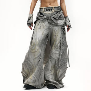 جينز رجالي بمقاس كبير من ديزنيو مخصص في الولايات المتحدة بنطلون جينز واسع Y2K بنطلون جينز رجالي - Product Image 2