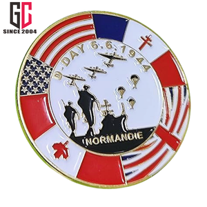 15 ans usine D-DAY personnalisé 80e anniversaire <span class=keywords><strong>Normandie</strong></span> métal émail broche insigne - Product Image 2