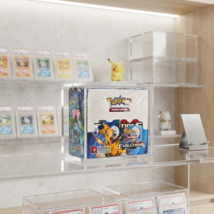 Boîte de présentation en acrylique transparente à aimants puissants pour collection de cartes TCG Pokemon English Ex Era <span class=keywords><strong>Evolutions</strong></span> <span class=keywords><strong>Booster</strong></span> Box scellée - Product Image 2
