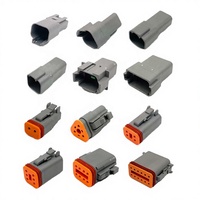 Kits de connecteurs et prises étanches automatiques mâles/femelles Pogo Pin IP67 24V certifiés ROHS en laiton avec boîtier PA66, 2, 4, 6 et 8 broches
