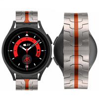 Bracelets de montre pour montres Samsung 20 mm 22 mm en acier inoxydable avec fermoir papillon, style professionnel pour hommes, à libération rapide, bracelets de montre portables