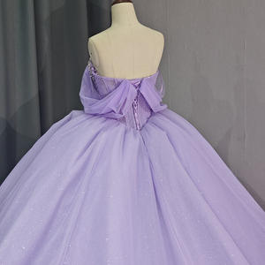 Jancember DY1223 Princess Lilac Off Shoulder Evening Dresses for 16 Girls - Product Image 6