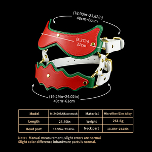Maschera in Pelle per Occhi e Bocca per Natale, Maschera per Adulti a Mezzo Volto, Accessori per Giochi di Ruolo, Cosplay di Coppia, Regali per Feste - Product Image 6