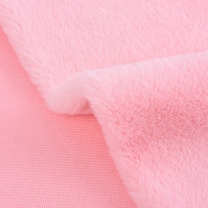 10mm <span class=keywords><strong>Pile</strong></span> imité lapin fausse fourrure tissu en peluche brossé pour les vêtements de mariage des filles foulard seau chapeau oreiller sac à main - Product Image 5