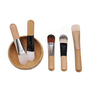 Ensemble écologique en bambou pour soins du <span class=keywords><strong>visage</strong></span> : bol à crème DIY, spatule, <span class=keywords><strong>pinceau</strong></span> et cuillère pour masque facial - Product Image 5