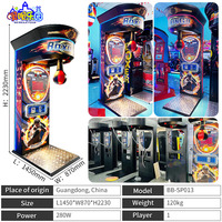 Testeur de force de boxe à monnayeur pour un joueur, Machine de boxe d'arcade, Équipement de jeu d'amusement intérieur