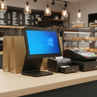 Terminal de point de vente en libre-service Hongkai JR615 avec écran tactile de 15/15,6 pouces, imprimante thermique, système d'exploitation Android/Windows pour distributeurs automatiques